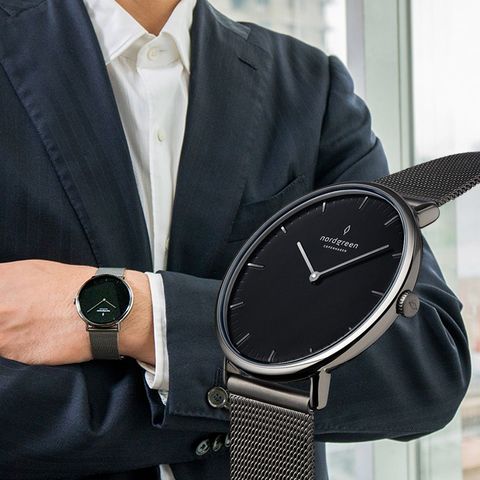【Nordgreen】ND手錶 Native 本真 40mm 深空灰殼×黑面 深空灰米蘭錶帶(NR40GMMEGUBL)