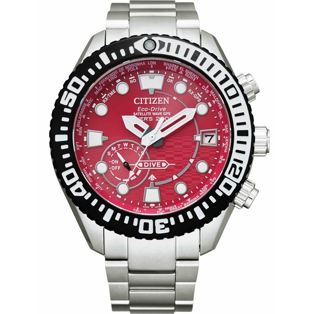 CITIZEN 星辰  東京紅限量版GPS衛星對時光動能鈦腕錶CC5005-68Z附贈黑色延長錶帶