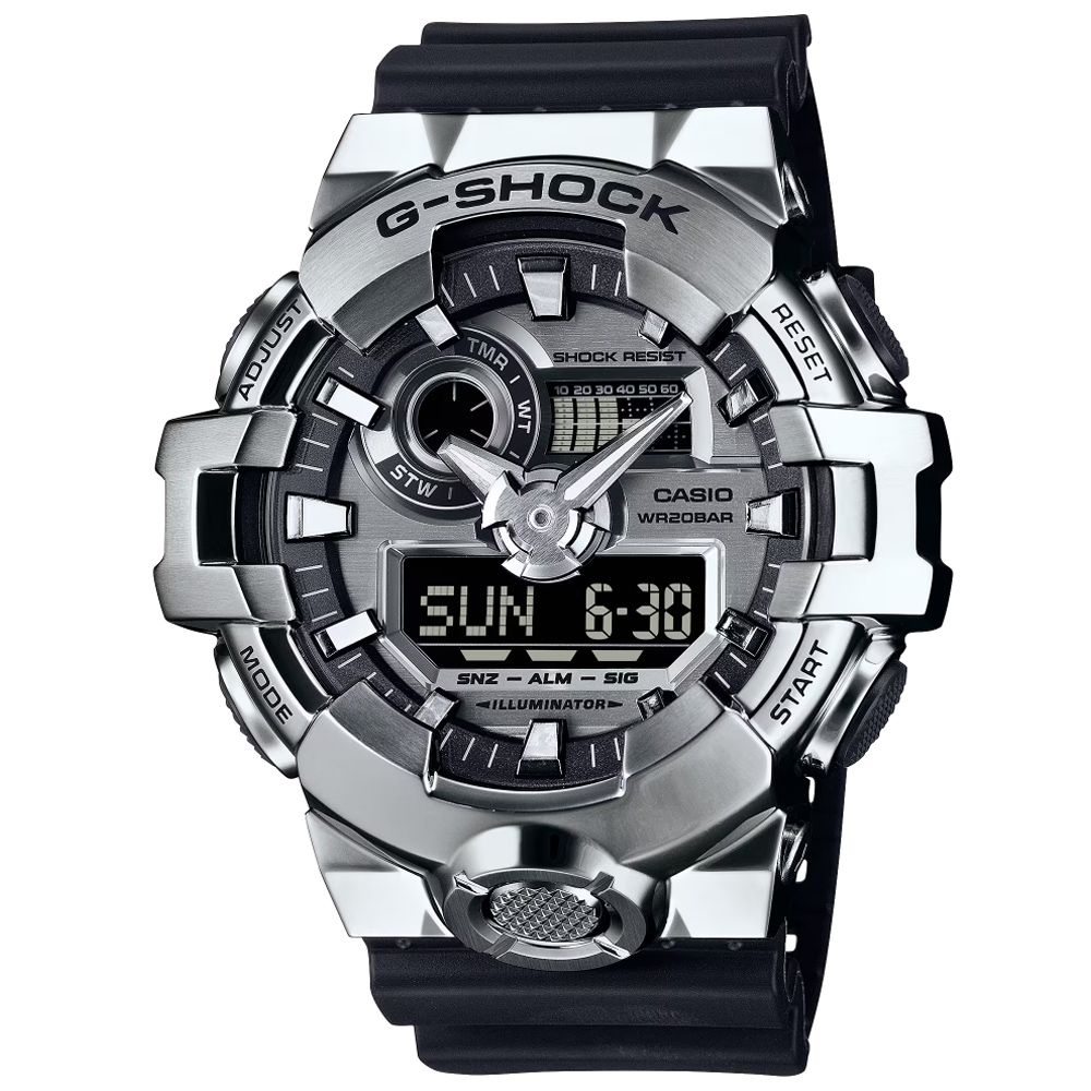 CASIO 卡西歐 G-SHOCK 時尚金屬 雙顯腕錶 禮物推薦 送禮首選 GM-700-1A