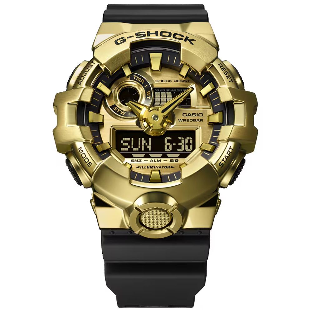 CASIO 卡西歐 G-SHOCK 時尚金屬 雙顯腕錶 禮物推薦 送禮首選 GM-700G-9A