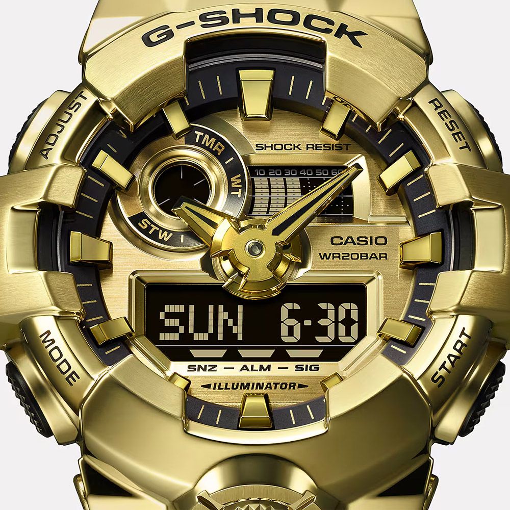 CASIO 卡西歐 G-SHOCK 時尚金屬 雙顯腕錶 禮物推薦 送禮首選 GM-700G-9A