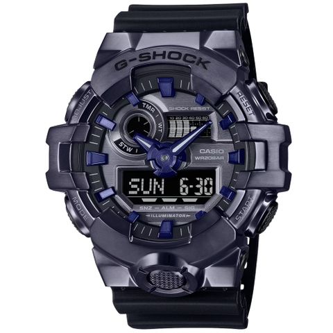 CASIO 卡西歐 G-SHOCK 時尚金屬 雙顯腕錶 禮物推薦 送禮首選 GM-700P-6A