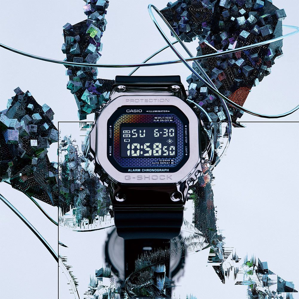 CASIO 卡西歐 G-SHOCK 彩色磚牆系列 電子錶 學生錶 GM-5600RW-1