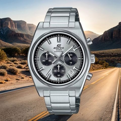 CASIO 卡西歐 EDIFICE 經典運動三眼計時手錶 EFB-730D-7AV