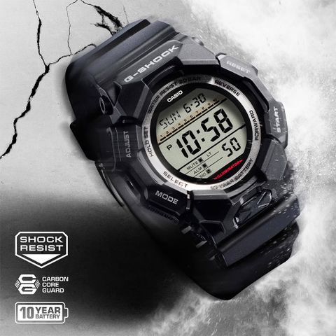 CASIO 卡西歐 G-SHOCK 10年電力 大螢幕電子錶 學生錶 GD-010-1