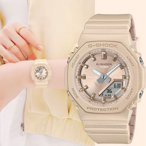 CASIO 卡西歐 G-SHOCK 珍珠光系列八角手錶 女錶 GMA-P2100ST-9A