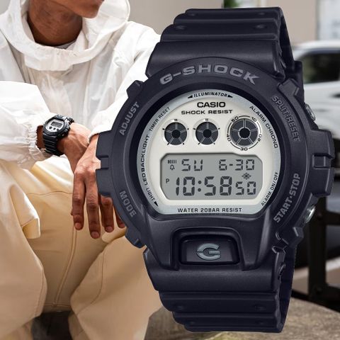 CASIO 卡西歐 G-SHOCK 經典黑白 電子腕錶 禮物推薦 送禮首選 DW-6900WD-1