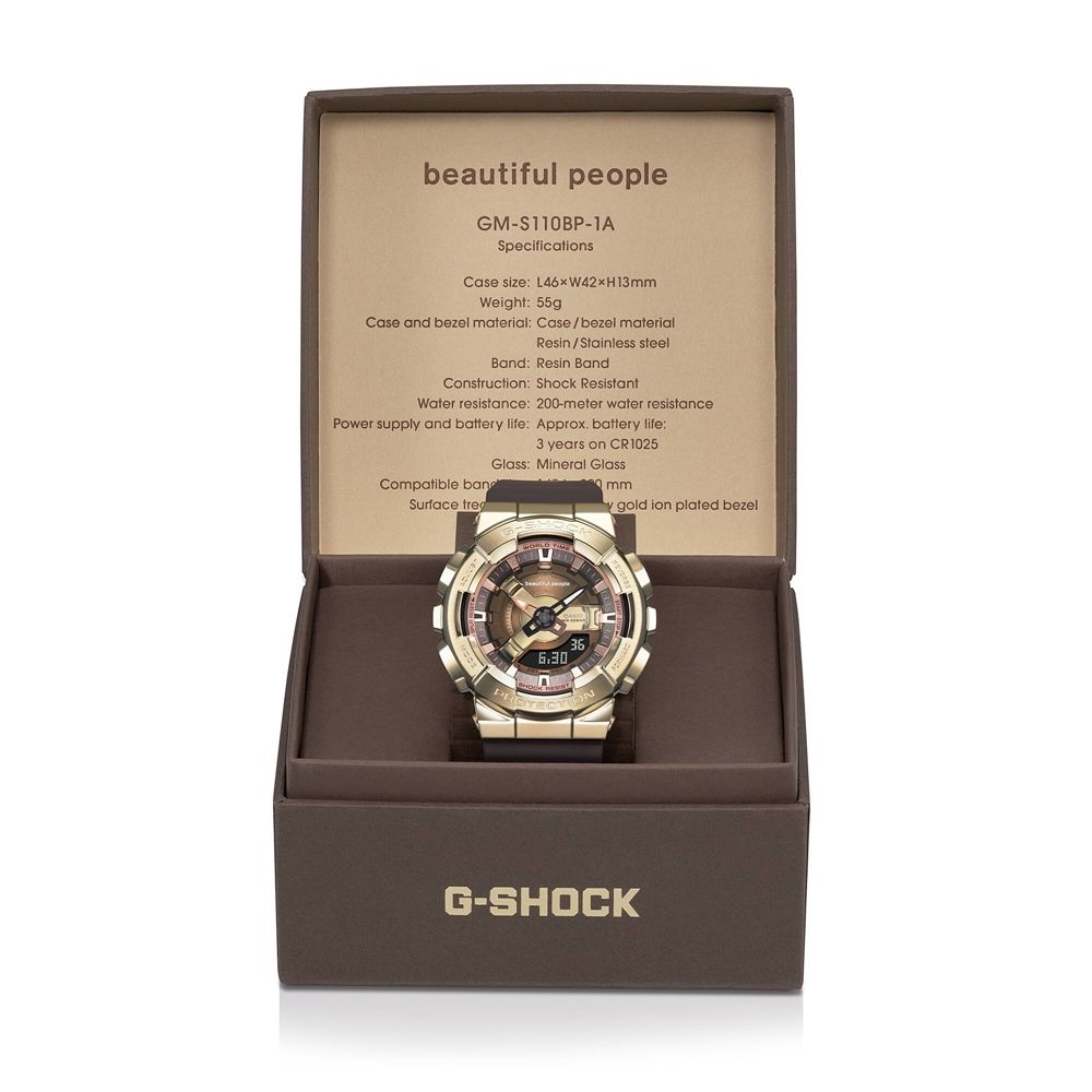 CASIO 卡西歐 G-SHOCK x beautiful people 限量聯名 輕巧時尚 耀眼獨特 GM-S110BP-5A_42mm