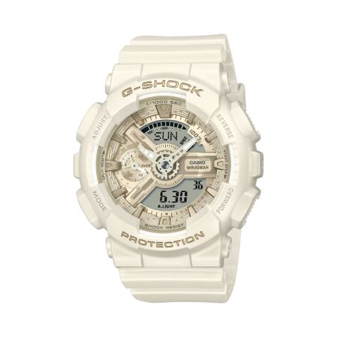 【CASIO 卡西歐】G-SHOCK 奢華質感系列 光澤白_GMA-S110ST-7A_45.9mm