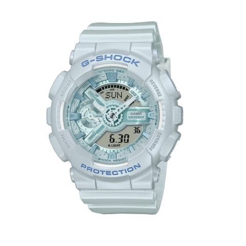 【CASIO 卡西歐】G-SHOCK 奢華質感系列 光澤藍_GMA-S110ST-2A_45.9mm