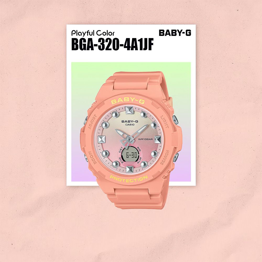 CASIO 卡西歐 BABY-G 冬日漸層女錶 手錶 BGA-320-4A1