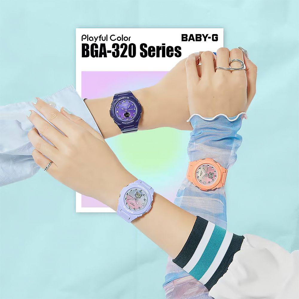 CASIO 卡西歐 BABY-G 冬日漸層女錶 手錶 BGA-320-4A1