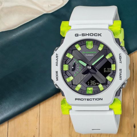 CASIO 卡西歐 G-SHOCK 潮流運動 極簡纖薄小巧雙顯手錶 GA-2300MW-8A
