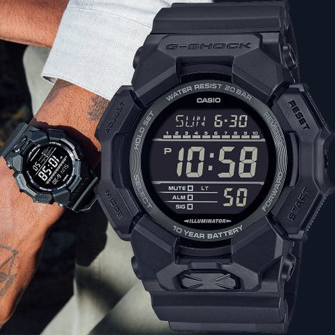 CASIO 卡西歐 G-SHOCK 10年電力 大螢幕電子錶 學生錶 GD-010-1A1