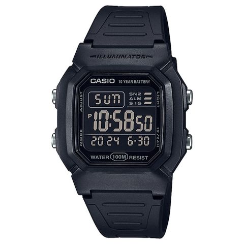 CASIO 卡西歐 W-800H-1B 大顯示器 LED照明 當兵 運動必備數位電子錶