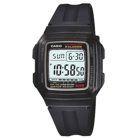 CASIO 卡西歐 F-201WA-1A 大字幕 LED照明 當兵 休閒 必備電子錶