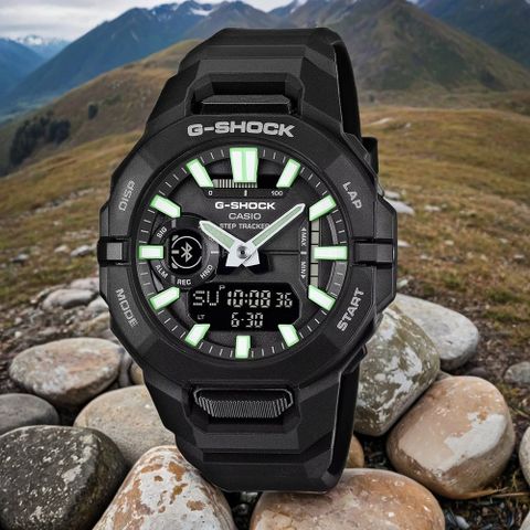 CASIO 卡西歐 G-SHOCK 計步 跑步訓練 藍芽運動雙顯手錶 電子錶 GBA-950-1A