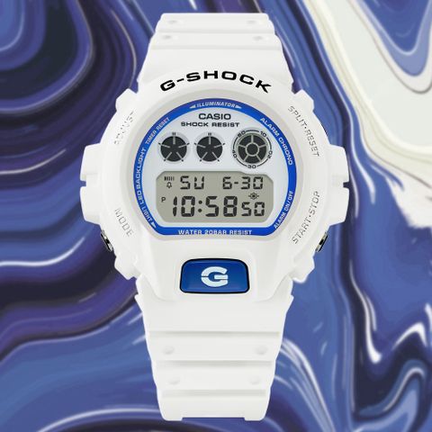 CASIO 卡西歐 G-SHOCK 藍白夏日海洋 磷光 電子錶 DW-6900HDS-7