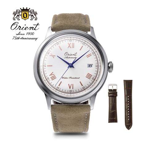 ORIENT 東方錶 DATEⅡ系列 75週年限量機械錶 皮帶款 RA-AC0027S 白色 - 40.5mm