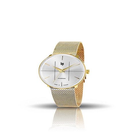 【lip】Panoramic簡約經緯時尚米蘭石英腕錶-耀眼金/671065