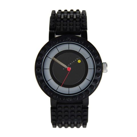 【nanoblock】圓框系列樂高積木錶-黑/ARD-04/台灣總代理公司貨享兩年保固