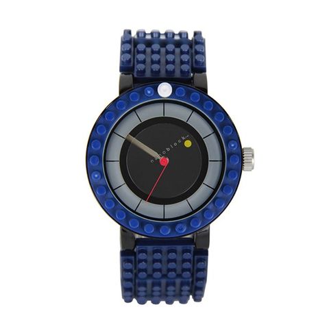 【nanoblock】圓框系列樂高積木錶-藍Ｘ黑/ARD-05/台灣總代理公司貨享兩年保固