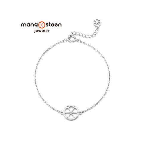 MANGO 【 steen】Bracelet韓國閃耀女神時尚極光S925純銀鏤空款手鍊-極光銀/MJ0003S-BWW/台灣總代理公司貨