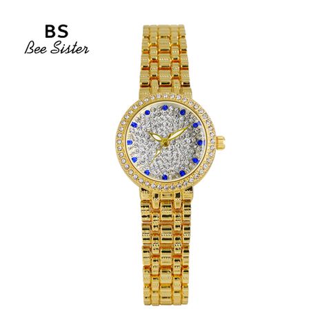 BS Bee Sister FA1598 華麗時尚滿天晶鑽閃耀金都會女士腕錶