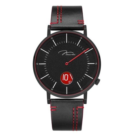 J&V 騎士系列皮帶腕錶41mm(Y02065-Q3.BBBLBR)