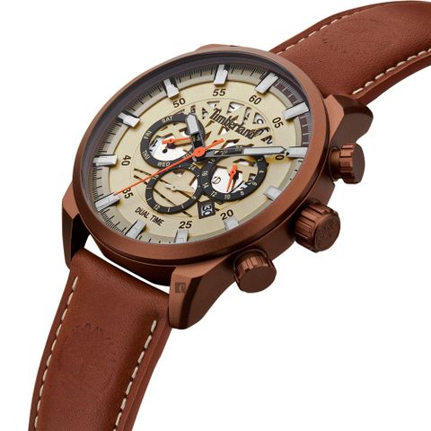 Timberland 天柏嵐 兩地時間多功能手錶-46mm TDWGF2100604