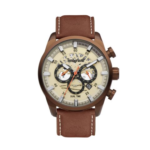 Timberland 美式潮流兩地時間皮帶腕錶46mm(TDWGF2100604)