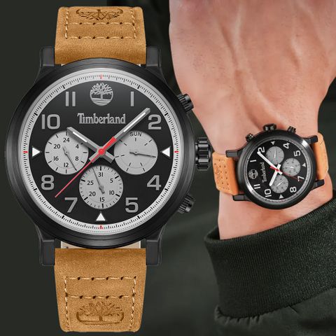 Timberland 天柏嵐 三眼多功能手錶/46mm TDWGF0028902