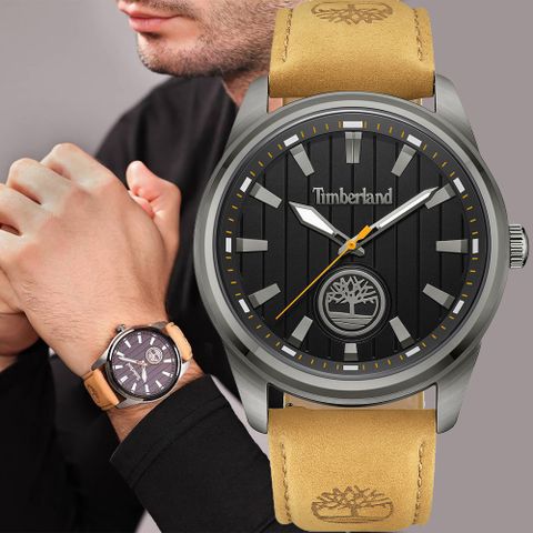 Timberland 天柏嵐 NORTHBRIDGE系列 條紋經典三針腕錶 手錶-黑 TDWGA0010204