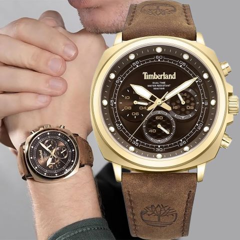 Timberland 天柏嵐 WILLISTON系列 三眼計時手錶/44mm TDWGF0042003
