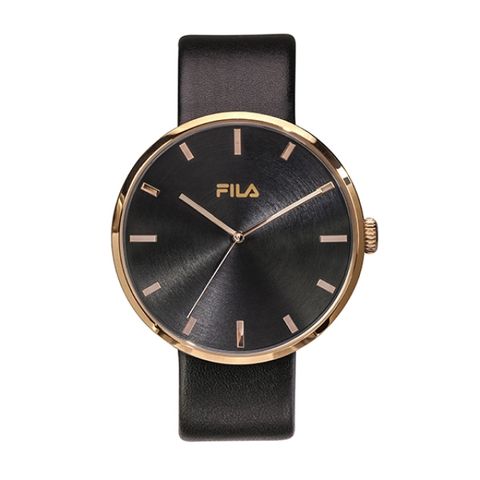 【FILA 斐樂】簡約風時尚潮流腕錶-個性黑/38-177-102