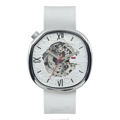【FILA 斐樂】層次感隕石機械腕錶-百搭白/38-307-001/台灣總代理公司貨享兩年保固