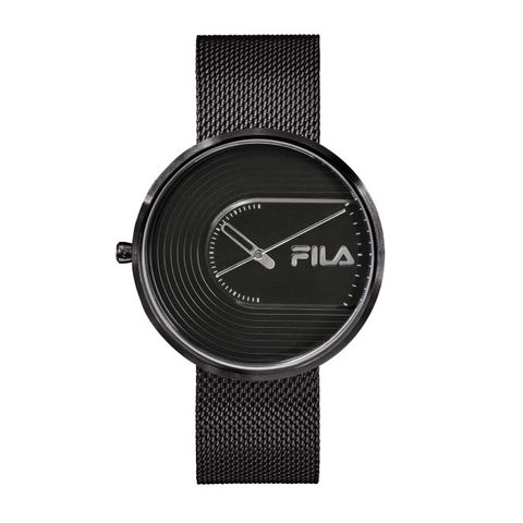 【FILA 斐樂】簡約設計米蘭錶帶腕錶-極致黑/38-178-003/台灣總代理公司貨享半年保固