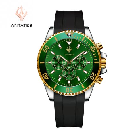 小海神-安泰特斯ANTATES 時尚特色三眼中性魅力錶款-貓眼綠