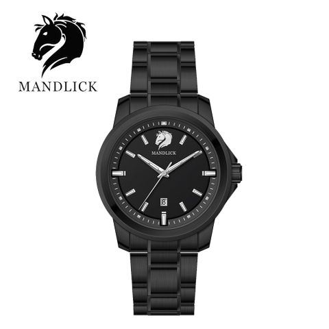 德國品牌 曼德利克MANDLICK 永恆系列簡約精鋼帶男士腕錶-全黑
