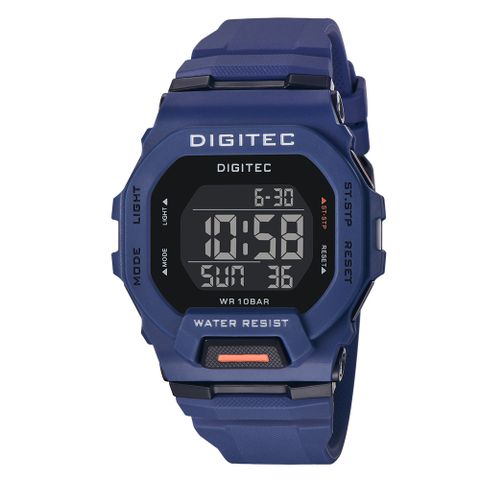 DIGITEC 數碼科技 DG-5169T 繽紛色彩百搭電子錶-靛青