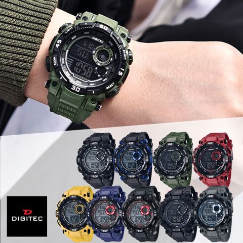 DIGITEC 數碼科技 DG-5030T 武裝軍事風格背光防水電子錶(背光防水電子錶)