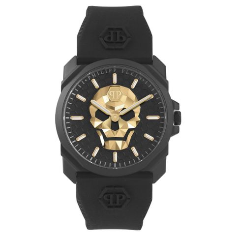 PHILIPP PLEIN 菲利普·普萊因 THE $KULL KING 骷髏王錶款 黑X玫瑰金 PWLAA0222_40mm