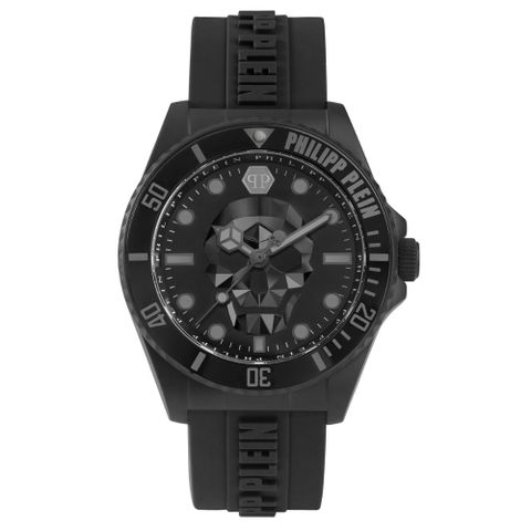 PHILIPP PLEIN 菲利普·普萊因 THE $KULL Diver 骷髏潛水錶 黑 PWOAA0422_44mm