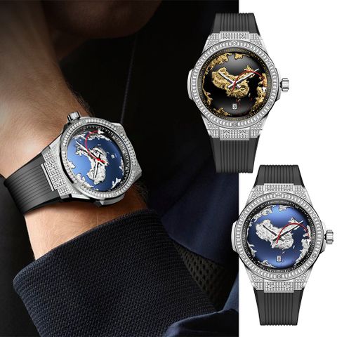 BEXEI 貝克斯 9180 守護者系列 男款 鑲鑽 全自動機械錶 手錶 腕錶