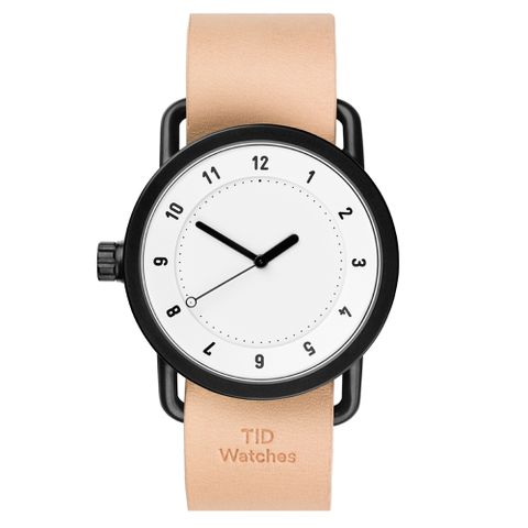 TID Watches No.1 白x天然原色真皮腕錶-40mm