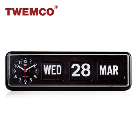 原廠公司貨保固2年TWEMCO 機械式翻頁鐘 德國機芯 英文萬年曆 可壁掛及桌放
