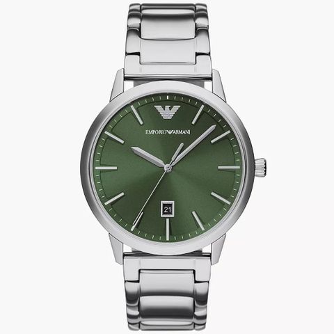 618購物節★精選推薦EMPORIO ARMANI 亞曼尼 城市簡約手錶-松葉綠/43mm AR11575