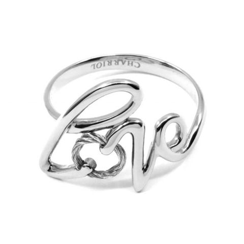 下單送▼飾品收納包CHARRIOL 夏利豪 Silver Ring with Rh platiing 鋼索戒指