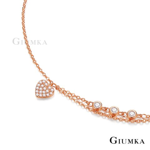 GIUMKA 女士腳鍊送閨蜜禮物甜心寶貝腳鏈玫金色款