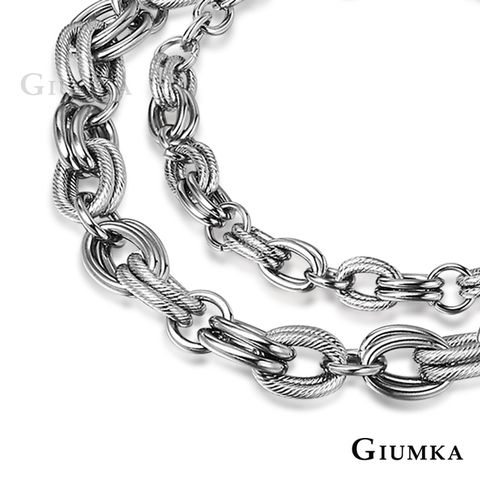 GIUMKA 快速到貨 粗曠簡約鍊條手鍊 戀戀情深男女情侶手鏈 中性風格 銀色 單個價格 MB00616